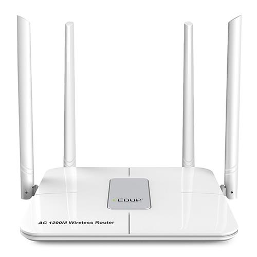 offertehitech-EDUP EP-RT2655 MTK7620A+7612E Dual Band Wireless WiFi Smart Router Long Range 802.11A 1200Mbps With APP Management - White