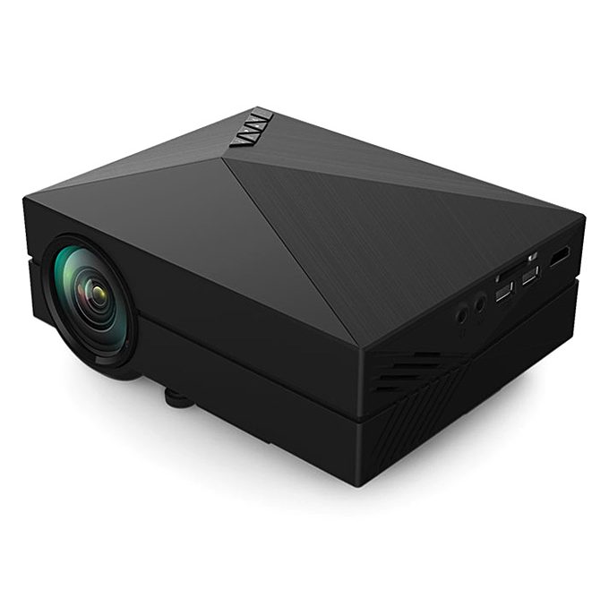 offertehitech-GM60 LCD FHD Projector 1000LM 1080P Multimedia Player USB SD VGA HDMI AV for Home Office Outdoor
