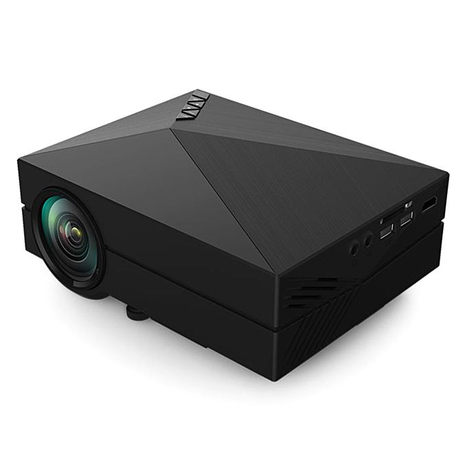 offertehitech-GM60 LCD FHD Projector 1000LM 1080P Multimedia Player USB SD VGA HDMI AV for Home Office Outdoor