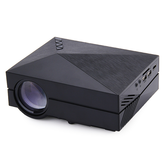 offertehitech-GM60 LED FHD Projector 1000LM 1080P Multimedia Player USB SD VGA HDMI AV for Home Office Outdoor