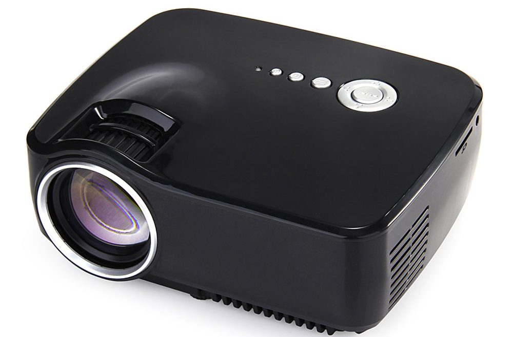 offertehitech-GP70 Mini LCD 1200LM LED Theater Home Projector HDMI 1080P FHD SD USB TV Beamer