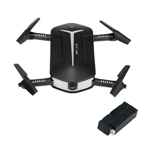 offertehitech-JJRC H37 Mini Baby Elfie WIFI FPV Foldable Drone + Extra 3.7V 400mAh Li-po Battery - Black