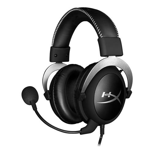 offertehitech-Kingston HyperX Cloud Silver Gaming Headset with Mic 53 Driver 3.5mm Jack - Black + Gray