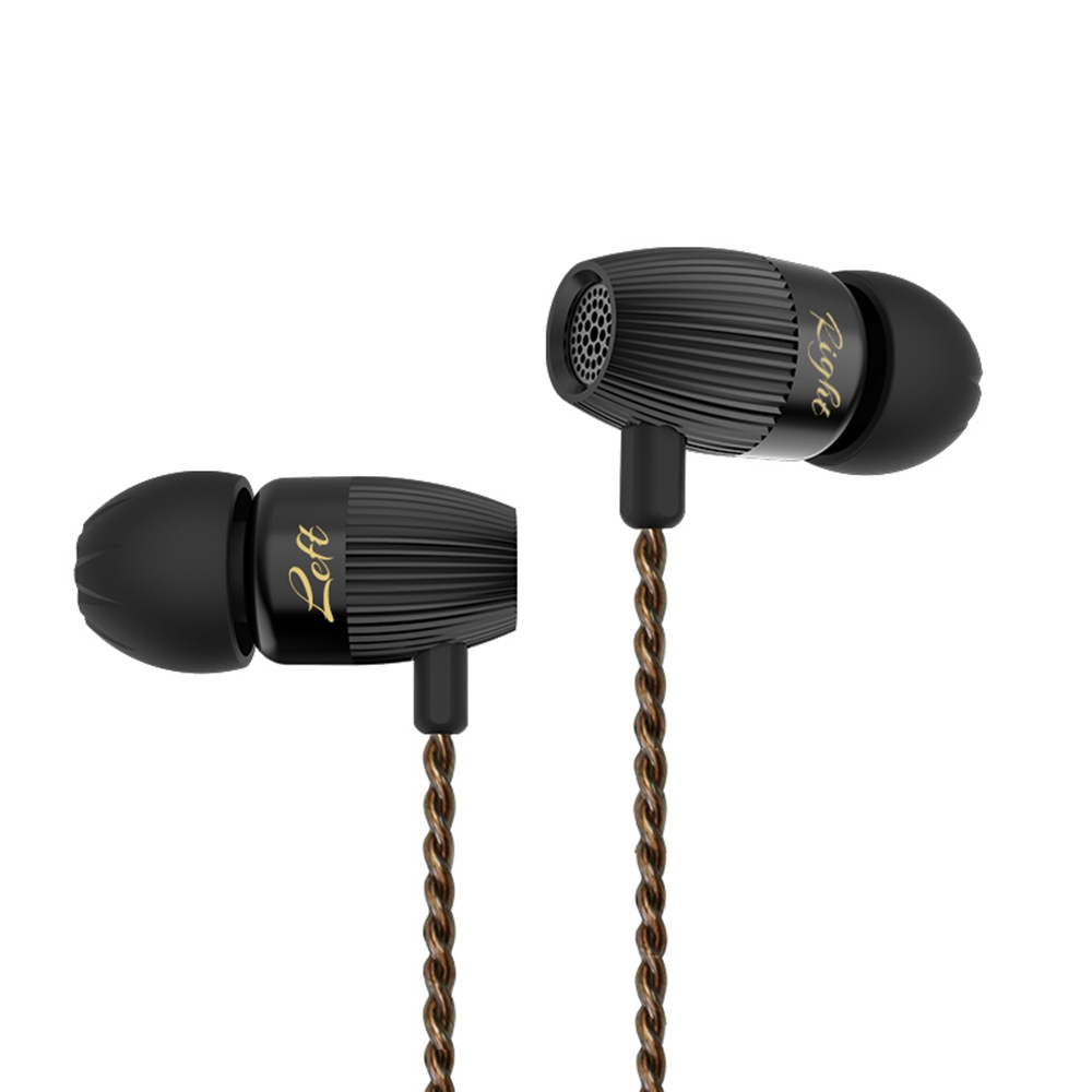 offertehitech-Kz ED15 Hybrid In-ear Bass Earphone Metal Dynamic + Balanced Armature HiFi 3.5mm - Black