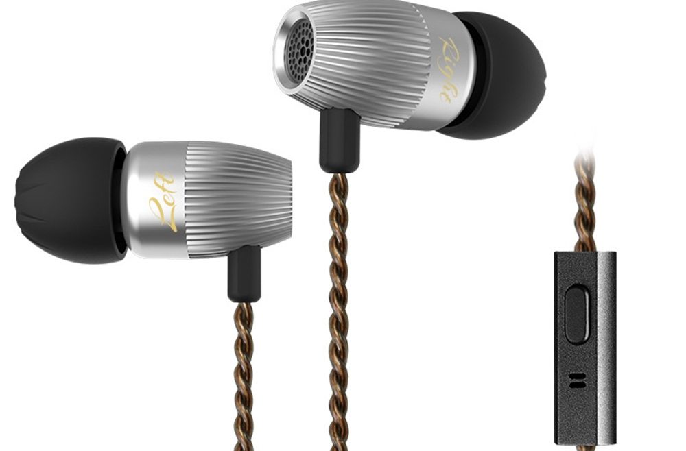 offertehitech-Kz ED15 Hybrid Earphone Metal Dynamic + Balanced Armature HiFi Stereo Earphones 3.5mm in-ear Bass Headset - Silver