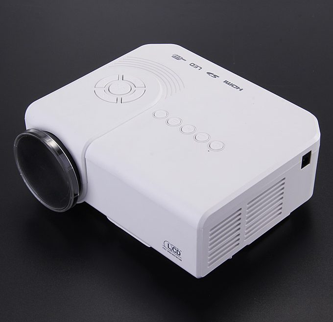 offertehitech-LED-M1 LCD TFT Multilanguage Projector 150Lm 480*320 16.7M With HDMI SD CARD USB VGA - White