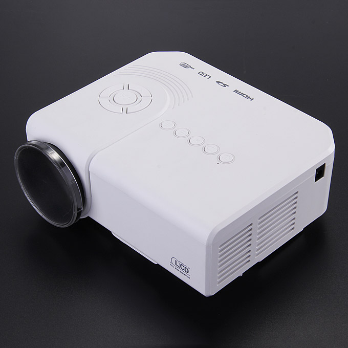 offertehitech-LED-M1 LCD TFT Multilanguage Projector 150Lm 480*320 16.7M With HDMI SD CARD USB VGA - White