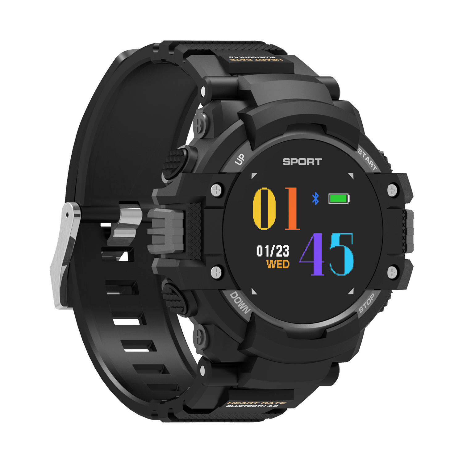 offertehitech-NO.1 F7 Monitor di temperatura in tempo reale Cuore Monitor GPS Allarme Multi Sport Outdoor Smart Watch