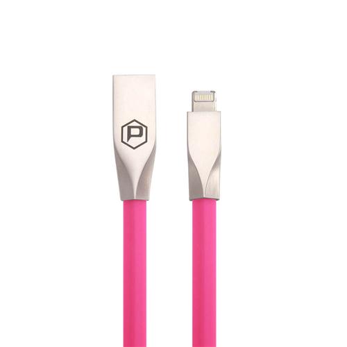 offertehitech-POFAN RT-C1 2-in-1 8Pin & Micro USB Combo 2.1A Phone Data Charging Cable 1.2M Support Android iOS - Rose