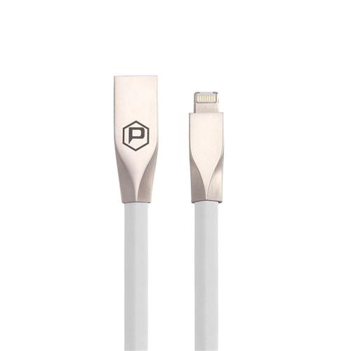 offertehitech-POFAN RT-C1 2-in-1 8Pin & Micro USB Combo 2.1A Phone Data Charging Cable 1.2M Support Android iOS - White