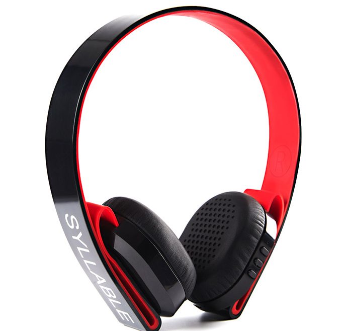 offertehitech-Syllable G600 Wireless Bluetooth 4.0 Headphone Earphone Deep Bass Built-in Mic / 40mm Speaker - Black + Red