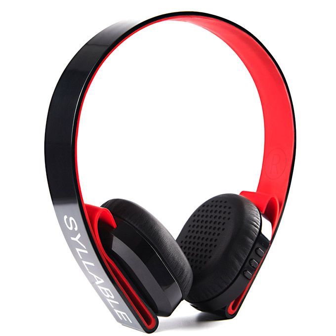 offertehitech-Syllable G600 Wireless Bluetooth 4.0 Headphone Earphone Deep Bass Built-in Mic / 40mm Speaker - Black + Red