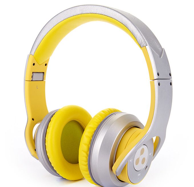 offertehitech-Syllable G800 HIFI Wireless Bluetooth 4.0 Headphones Noise Cancelling Deep Bass Built-in Mic/40mm Speaker - Yellow