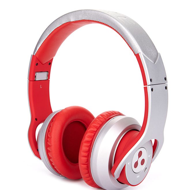 offertehitech-Syllable G800 HIFI Wireless Bluetooth 4.0 Headphones Noise Cancelling Deep Bass Built-in Mic/40mm Speaker - Red