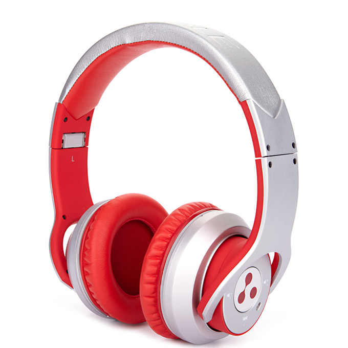 offertehitech-Syllable G800 HIFI Wireless Bluetooth 4.0 Headphones Noise Cancelling Deep Bass Built-in Mic/40mm Speaker - Red