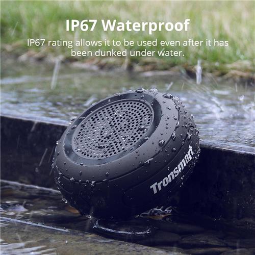 offertehitech-Tronsmart Element Splash IP67 Waterproof Portable Bluetooth Speaker with TWS for iOS Android Smartphones - Black