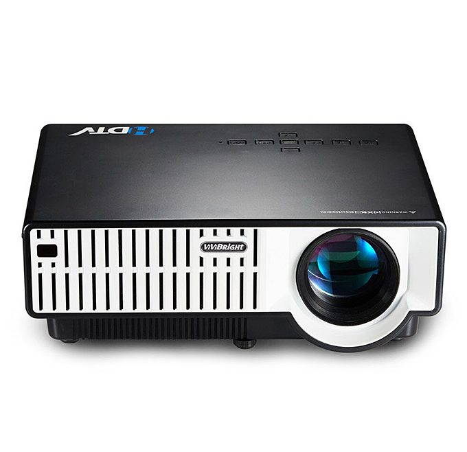 offertehitech-Vivibright PRW310 210W 1080P HD LED Projector 2800 Lumen HDMI USB VGA for Smartphone Game Home Theater - Black