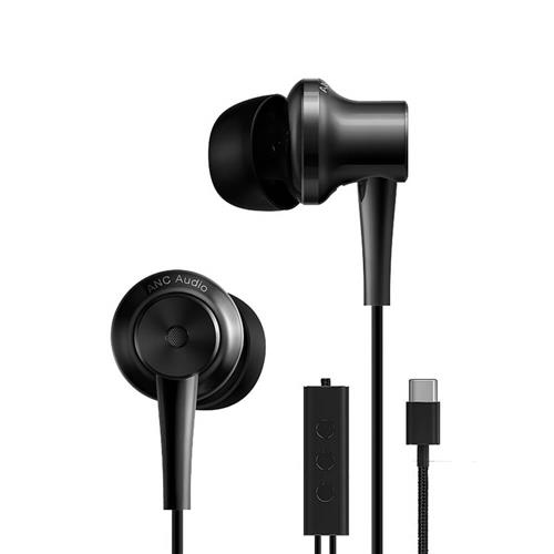 offertehitech-Original Xiaomi Active Noise Cancelling ANC Earphones Hybrid Type-C In-Line Mic Control for Xiaomi Mi6 MIX Note2 Mi5s /Plus Mi5 - Black