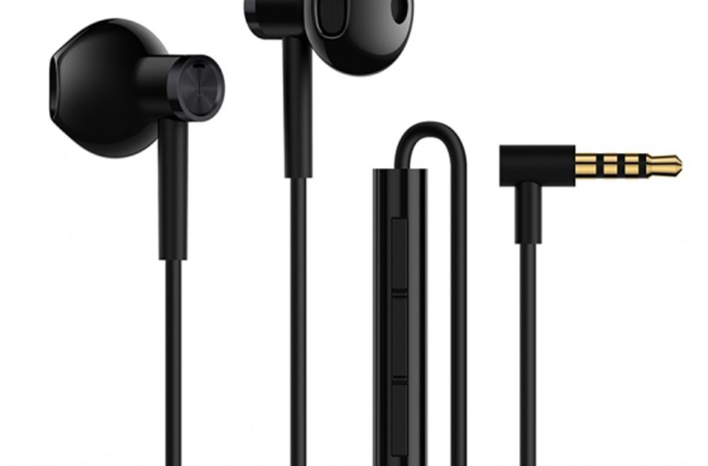 offertehitech-Xiaomi Half In-ear Dual-unit Driver Earphones with Mic - Black
