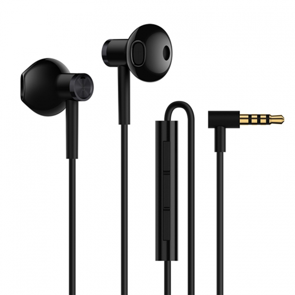 offertehitech-Xiaomi Half In-ear Dual-unit Driver Earphones with Mic - Black