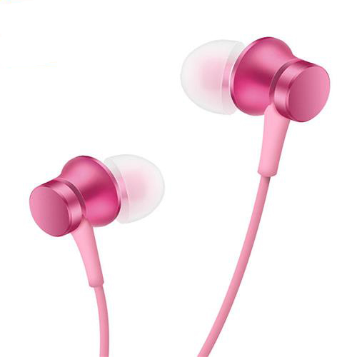 offertehitech-Original Xiaomi Piston Fresh Edition Earphone Wired Control Headphone with Mic - Pink