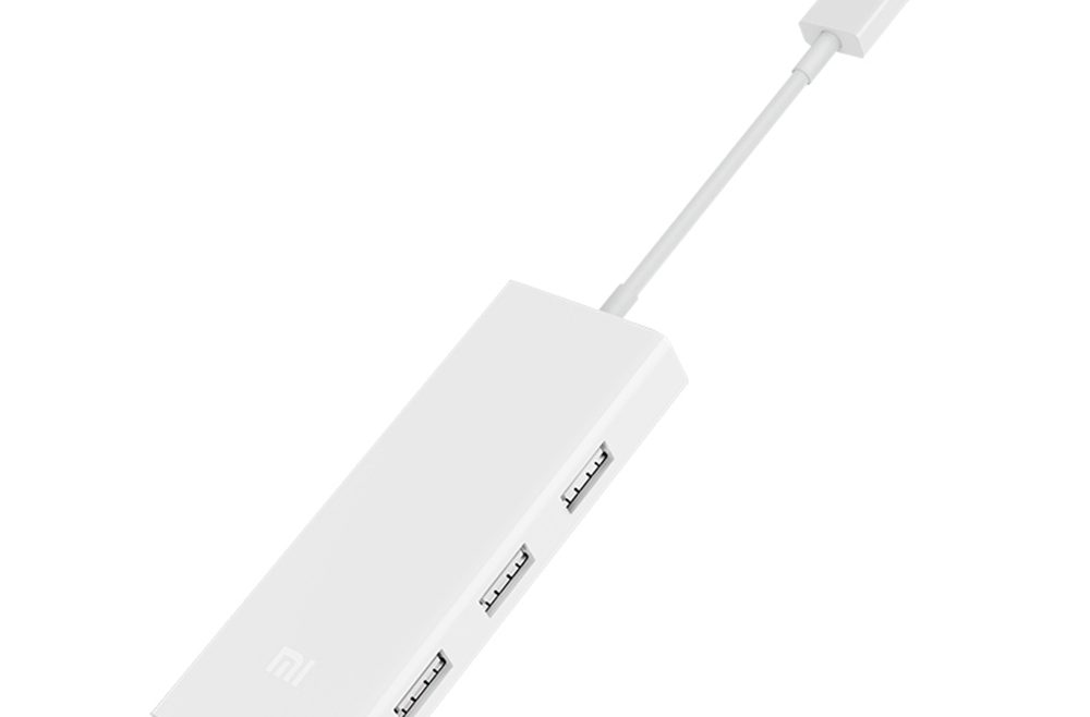 offertehitech-Xiaomi ZJQ03TM USB3.0 To Gigabit Ethernet Adapter 4-in-1 Multi-functional Adapter - White