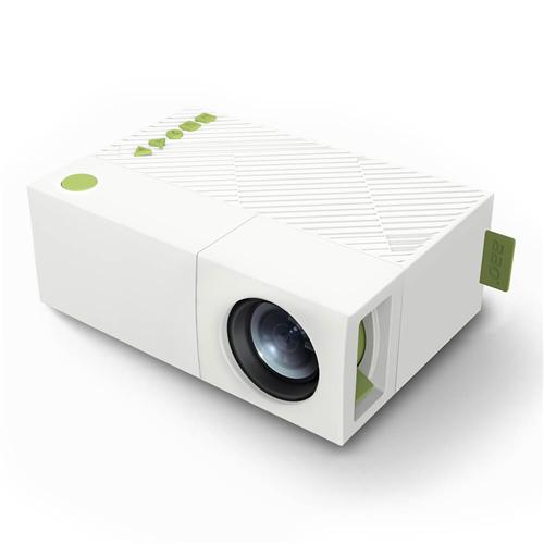 offertehitech-YG-310 Portable Mini LCD Projector 800 Lumens 320*240 Pixels Support 1080P HDMI / USB / AV Connectivity Built-in 1300mAh Battery - White