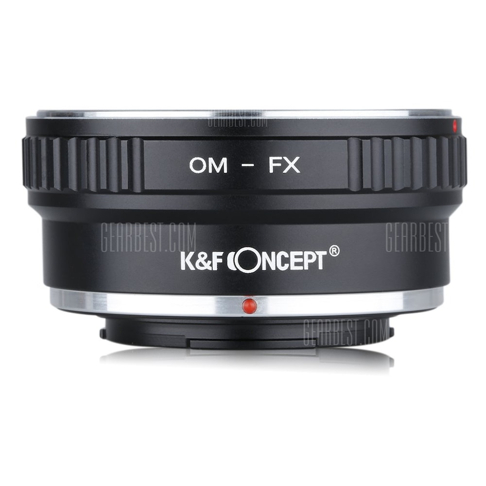 offertehitech-gearbest-K&F Concept Lens Mount Adapter Ring for Olympus OM to Fujifilm X Fuji X-Pro1 X-M1 X-E1 X-E2 M42 X-T1 Mirrorless Camera (OM to FX)