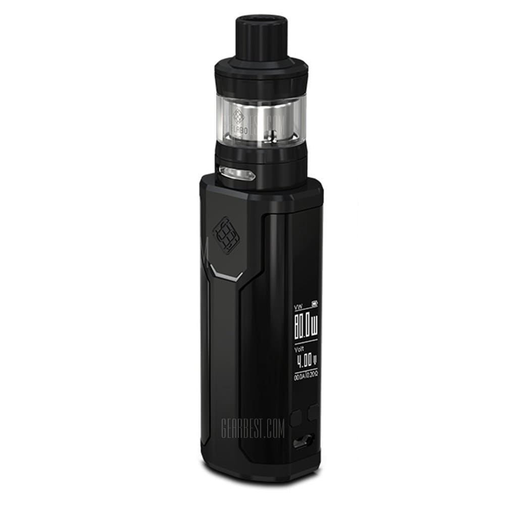 offertehitech-gearbest-Original Wismec SINUOUS P80 TC Box Mod Kit with 1 - 80W / 100 - 315C / 200 - 600F / Multiple Modes / 2ml / 0.2 ohm Clearomizer for E Cigarette