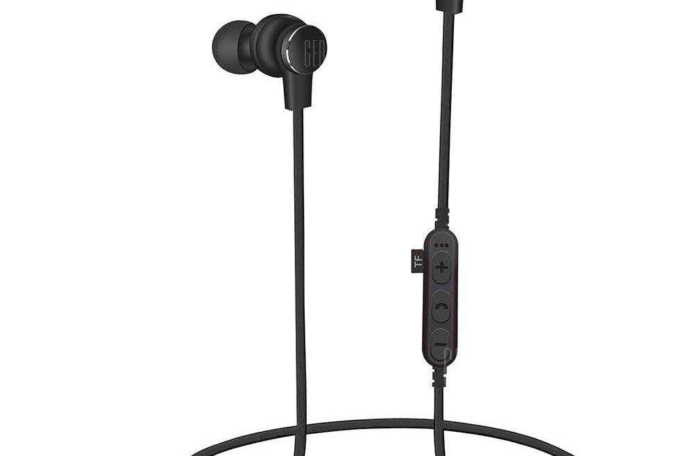 offertehitech-gearbest-Wireless Bluetooth Headset Stereo Headphones Earbuds with Mic TF Card Slot