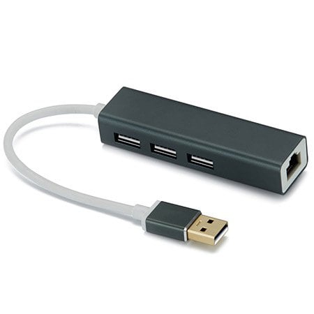 offertehitech-gearbest-USB to 3 x USB Port / RJ45 Converter Ethernet Adapter 100Mbps