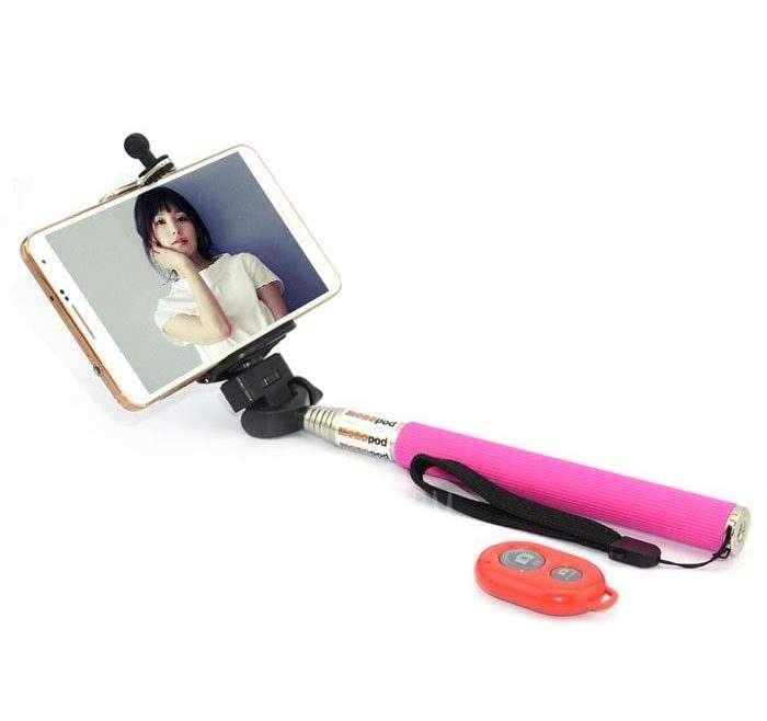 offertehitech-gearbest-CL-70 Portable Camera Selfie Monopod Pole with Bluetooth RC Self Timer and Phone Stand