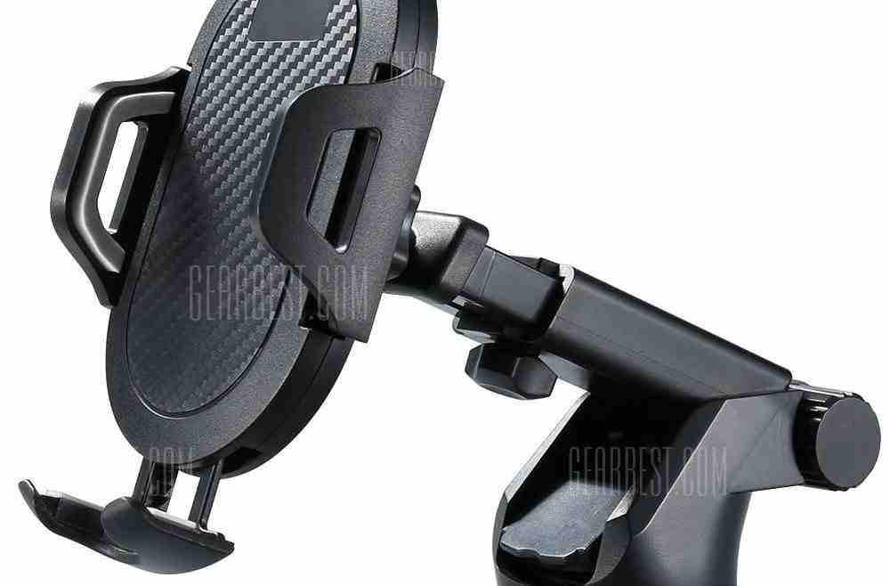 offertehitech-gearbest-Long Rod Automatic Lock Telescopic Suction Cup Car Phone Holder