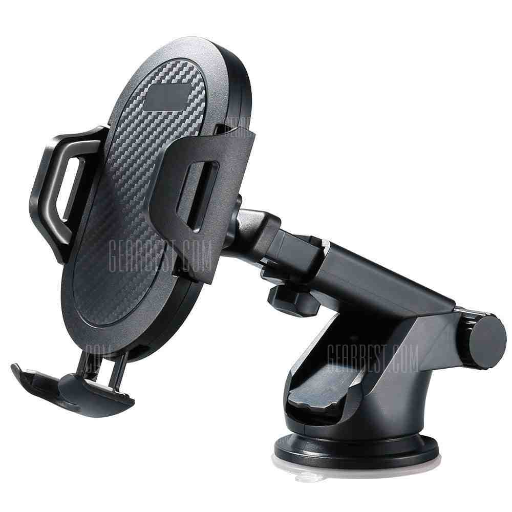 offertehitech-gearbest-Long Rod Automatic Lock Telescopic Suction Cup Car Phone Holder