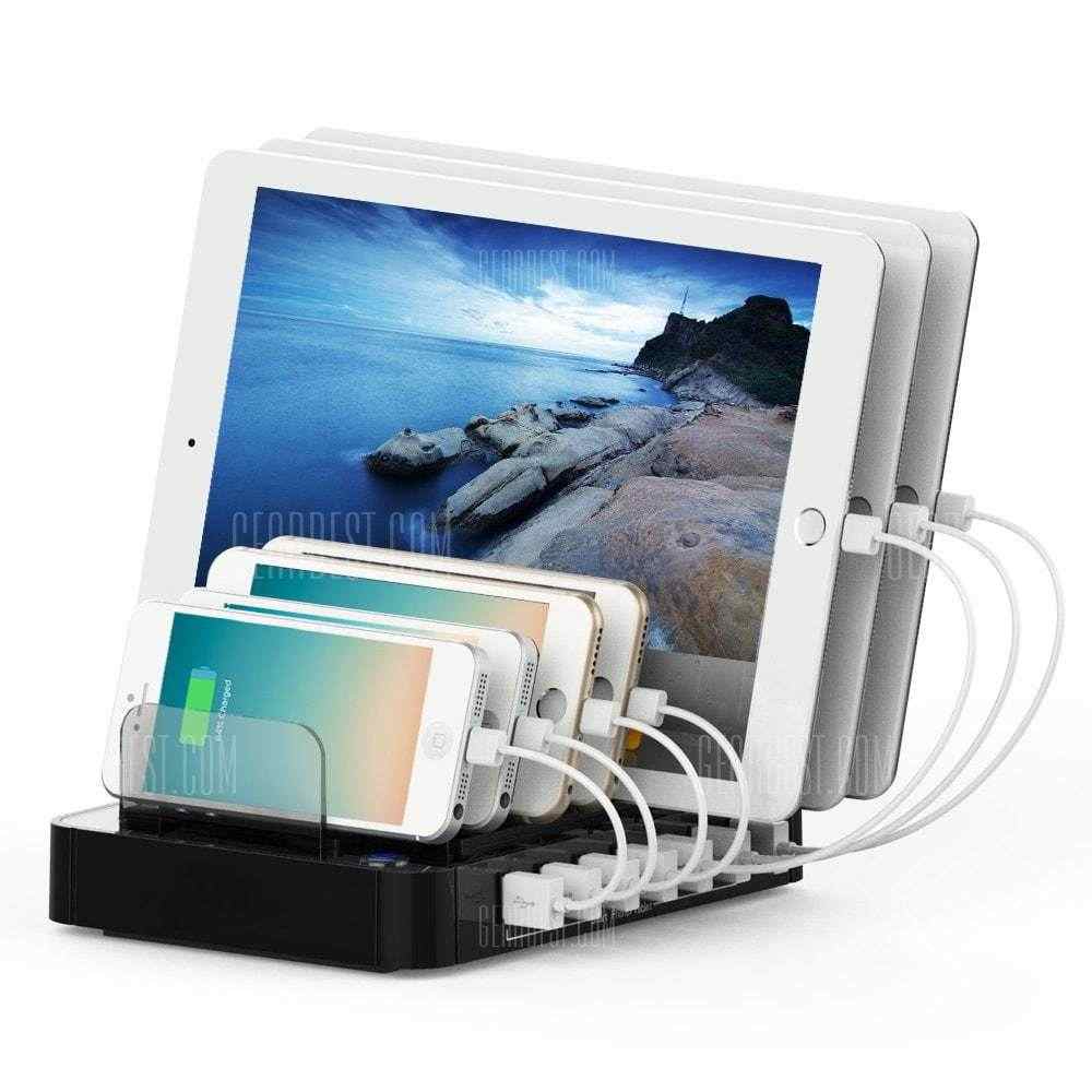 offertehitech-gearbest-Multifunctional 64.98W 7 USB Output Charging Holder Station