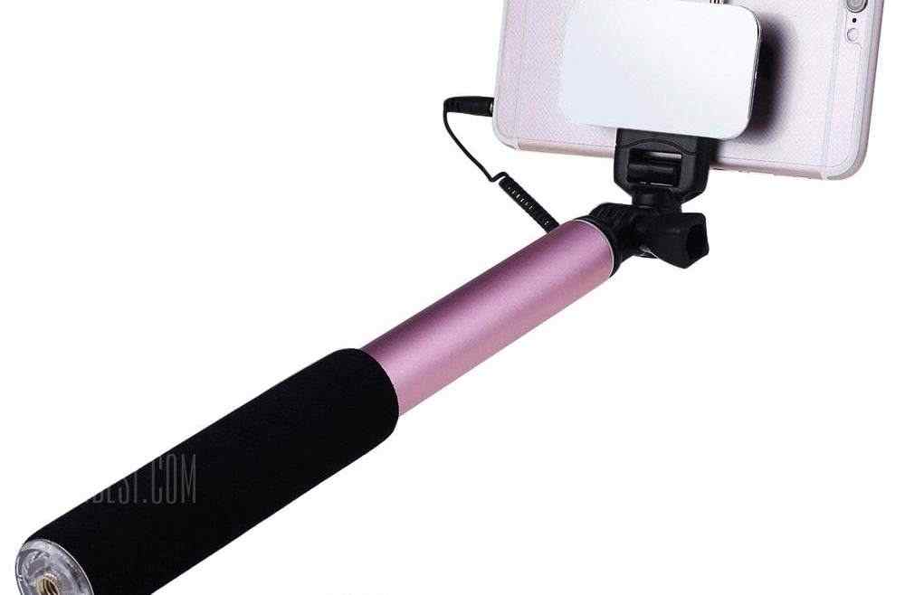 offertehitech-gearbest-Rock Compact Size Wire Control Selfie Stick Monopod
