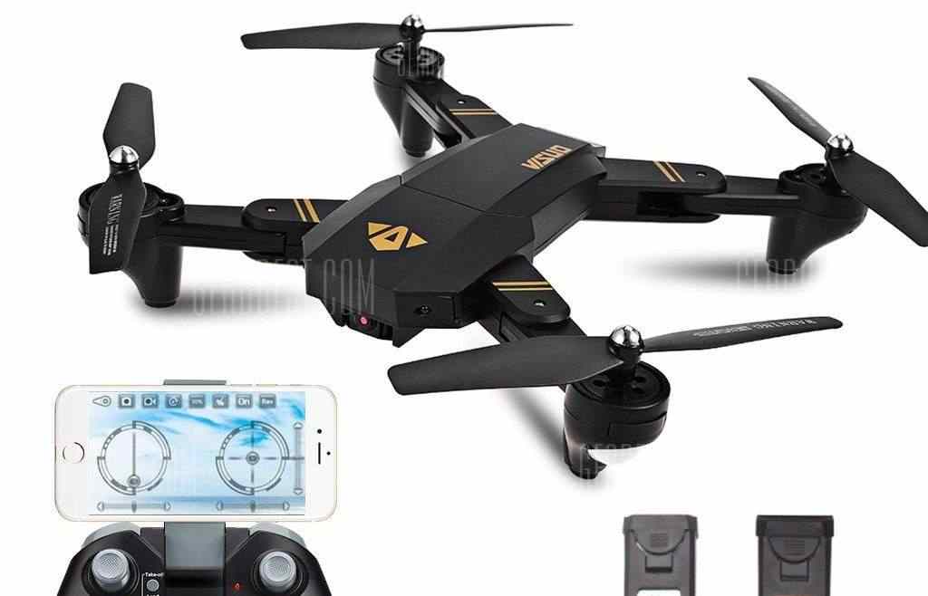 offertehitech-gearbest-TIANQU XS809W  720P WiFi FPV Foldable Selfie RC Quadcopter with 3 Level Speed Mode G-sensor Altitude Hold Headless One Key Return Functions  2PCS Batteries