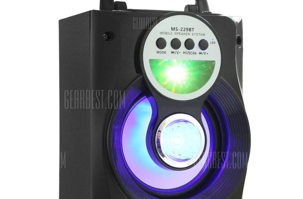offertehitech-gearbest-GBTIGER MS - 229BT Bluetooth Speaker Home Use with LED Backlight