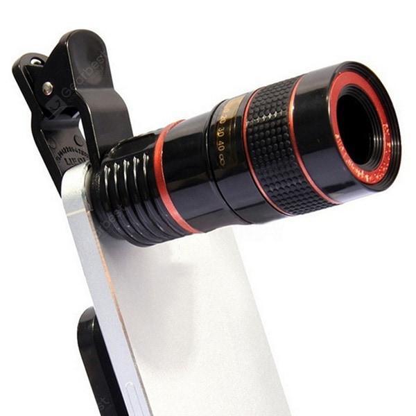 offertehitech-gearbest-10 in 1 Telephoto Universal Lens Telescope Wide Angle Macro Fish Eye Selfie Stick for Mobile Phone