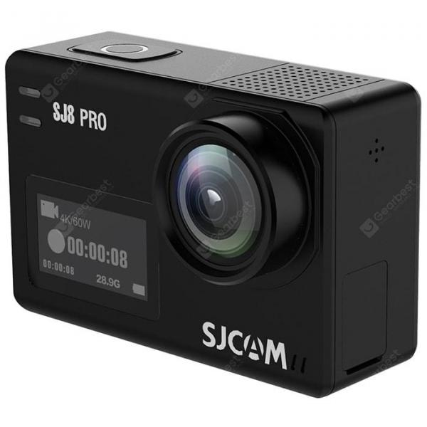 offertehitech-gearbest-Alfawise Original SJCAM SJ8 Pro 4K 60fps WiFi Action Camera - Black Small Set