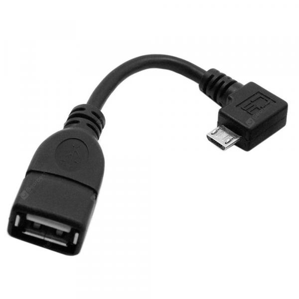 offertehitech-gearbest-CY Right Angled 90 Degree Connector Micro USB to USB Female Host OTG Cable
