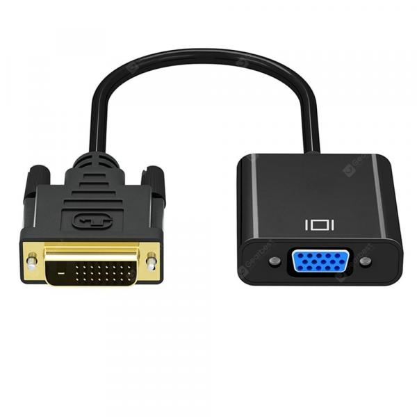 offertehitech-gearbest-DVI-D 24+1 Pin Male to VGA 15 Pin Female Active Cable Adapter Converter