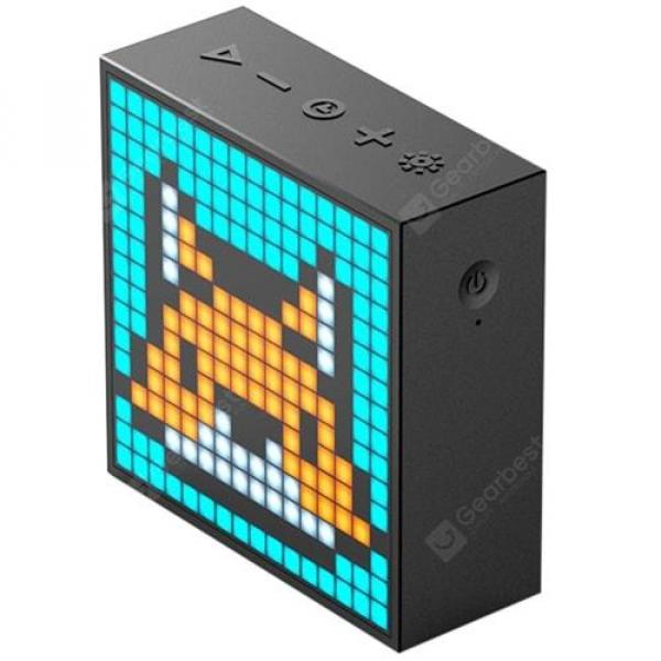 offertehitech-gearbest-Divoom Timebox - Evo Portable Bluetooth Pixel Art Speaker with 1616 Mobile App Programmable LED Panel  Alarm Clock