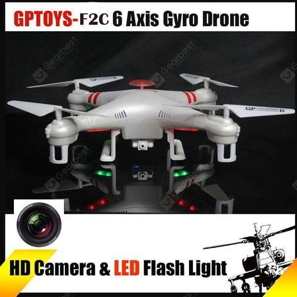 offertehitech-gearbest-GPTOYS F2C Aviax 3D Eversion Headless Mode 2.4GHz 4CH LCD RC Quadcopter with 2.0MP HD Camera