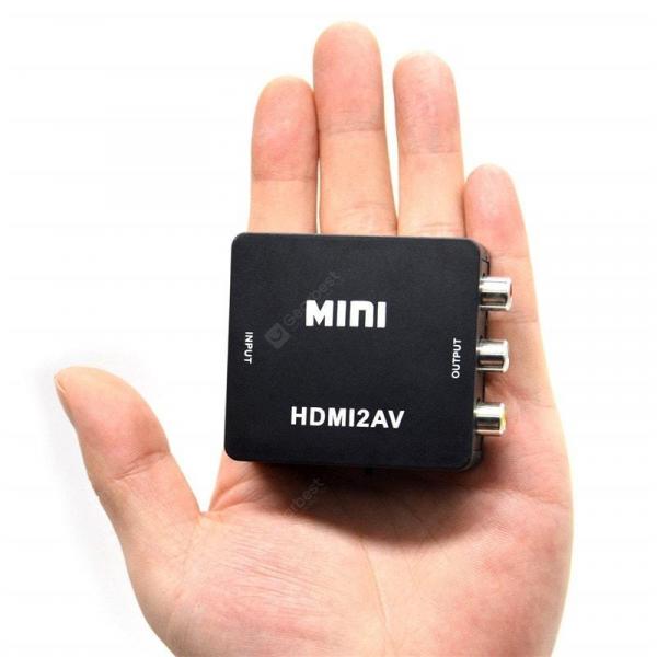 offertehitech-gearbest-HDMI To AV RCA CVBS 1080P Composite Audio Video Adapter Converter Box Upscaler