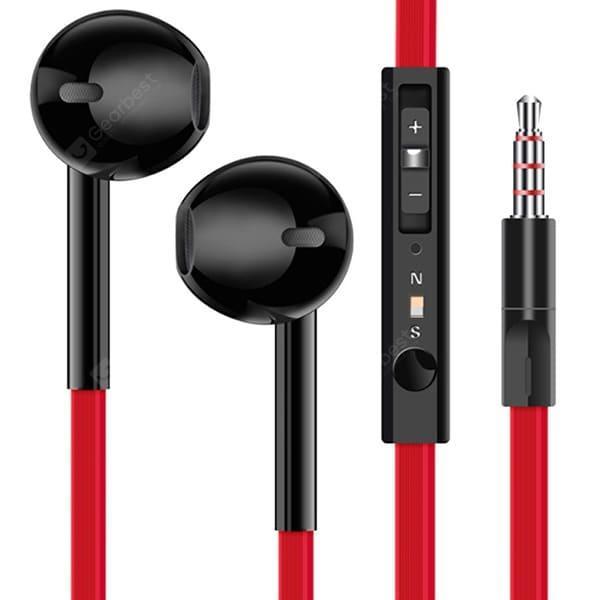 offertehitech-gearbest-In-ear Flat Wire Earphones