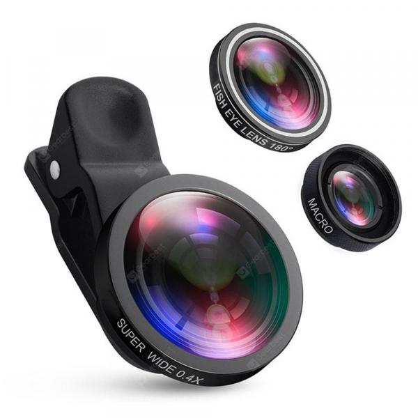 offertehitech-gearbest-Phone Lens 0.4X Wide Angle Lens Fisheye Lens 10X Macro Lens (Screwed Together)