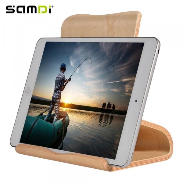 offertehitech-gearbest-SAMDI Wood Tablet Computer Holder Wooden Stand for iPad