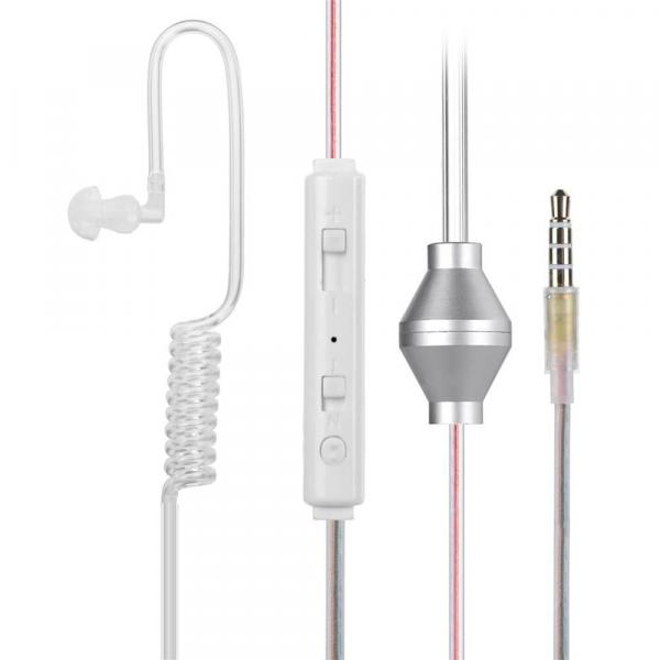 offertehitech-gearbest-Sound Conduction Acoustic Air Tube Earphone with Mic and Volume Control