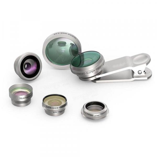 offertehitech-gearbest-Universal 8 in 1 Phone Lens Fisheye Wide Angle Macro Camera Lens Kit for Phone